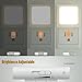 JforU Plug in LED Night Light with Dusk to Dawn Sensor and Adjustable Brightness with Switch Nightlight for Living Room, Kids Baby Adults Bedroom, Kitchen Room, Hallway, Stairway, 2 Pack, Warm White
