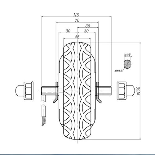 JAKROO Wheelchair Accessories, Electric brushless DC Control Tires, Dual Shaft with Gear hub Motor, Suitable for Electric Vehicles/Bicycles/Various wheelchairs/Golf carts/Balance Cars/Scooters