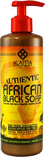 Alaffia - Authentic African Black Soap, Eucalyptus Tea Tree, 16 Ounces