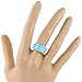 925 Sterling Silver Ring with Genuine Turquoise Sizes 5 to 12