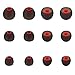 ALXCD Ear Tips for Jabra Halo Smart Headset, S/M/L 3 Sizes 6 Pairs Durable Soft Silicone Replacement Ear Tips for Jabra Halo Smart Headphone 100-98300000-02 [6 Pair] (Black/Red)