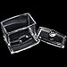 SAGUARO Clear Acrylic Cotton Balls Swabs Holder/Women Hair Accessories Box/Cosmetic Makeup Organizer Powder Storage Case/Jewelry Organizer