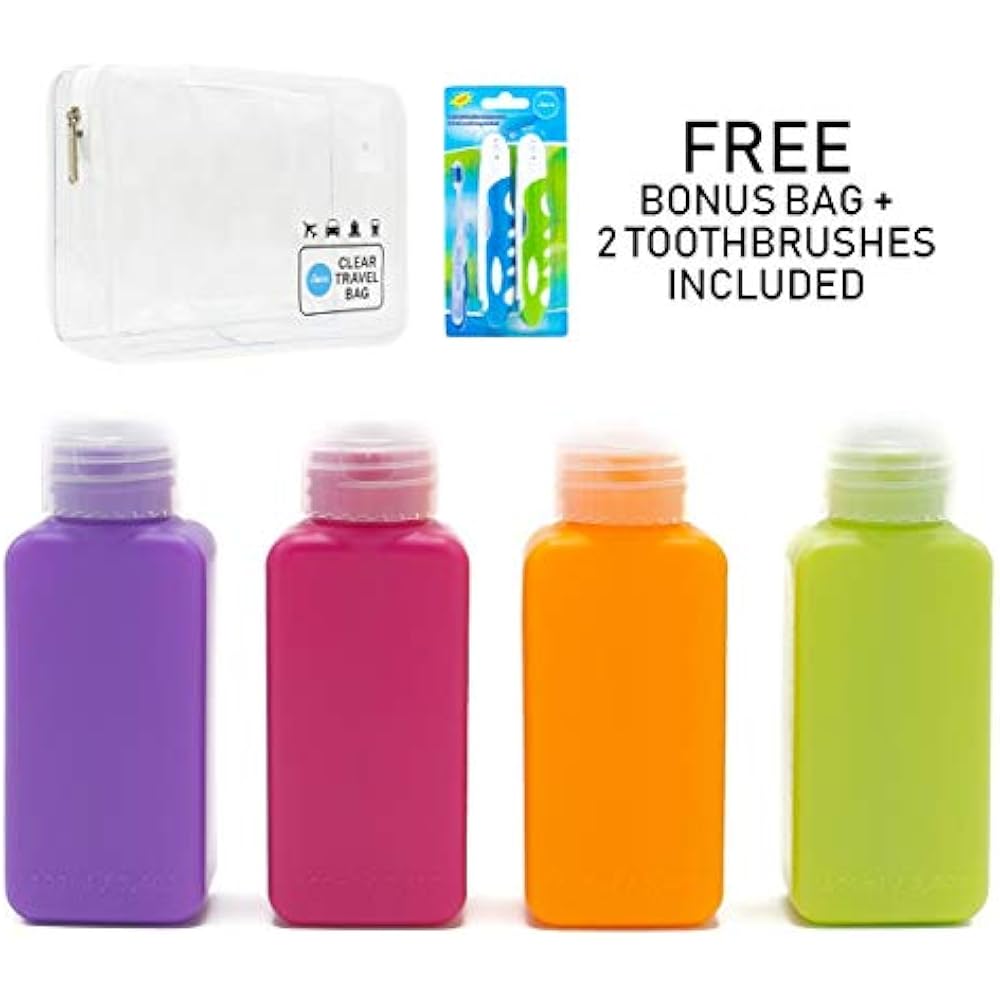 Travel Bottles, Leak Proof Refillable, TSA CarryOn Approved, Size