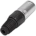 Seismic Audio SAPT247 4-Pin XLR Male Connector - Nickel Finish