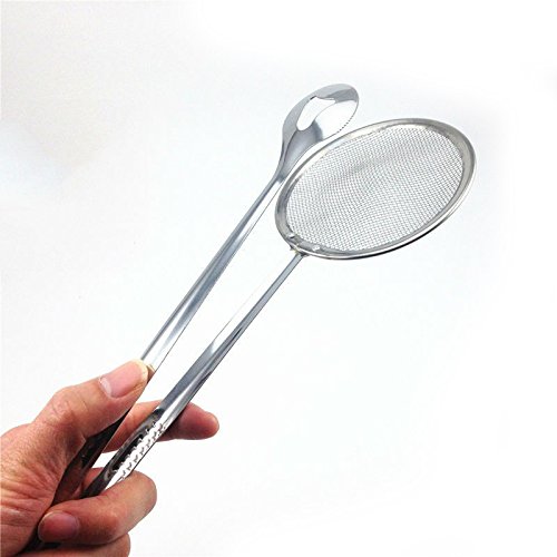 Kitchen Stainless Steel Colander Fired Food Clip Strainer with Cooking Tool