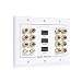 Cable Matters Triple Gang 7.2 Speaker Wall Plate with HDMI (Home Theater Wall Plate, Banana Plug Wall Plate) in White primary