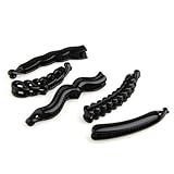 5 Mixed Plastic Black Banana Ponytail Holders Hair Clips Ponytail Clips 3.7-4.3