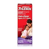 Children's Tylenol Acetaminophen Fever Reducer / Pain Reliever Oral Suspension for Ages 2 to 11, Grape Splash, 4 Ounce