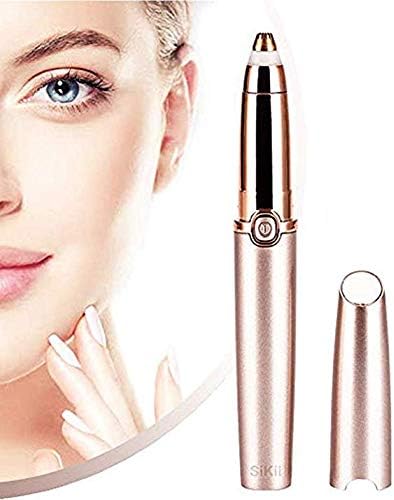 Clomana Eyebrow Hair Remover Face, Nose, Lips Hair Removal and Facial Hair Remover Portable Trimmer with Light for Women(Rose Pink)