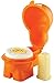 Hutzler Egg To-Go Snack Container with Spice Shaker, Orange