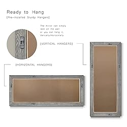 Renditions Gallery Full Length Mirror Gray Wood