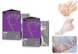 2pack foot feel mask results guaranteed de exfoliating feet peeling mask for dry heels and callus removal