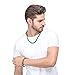 Jstyle 8mm Stainless Steel Mens Necklace Bracelet Set Byzantine Chain Black 24 inch