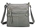 Scarleton Crossbody Bags for Women, Travel Bag Purses and Handbags Multi Pocket Shoulder Bag Faux Leather Small, H182024, Grey