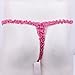 Freebily Men's Lace Thongs G String Sissy Pouch Panties Sheer Mesh Underwear Lingerie Hot Pink Medium (waistline 29.0-43.0