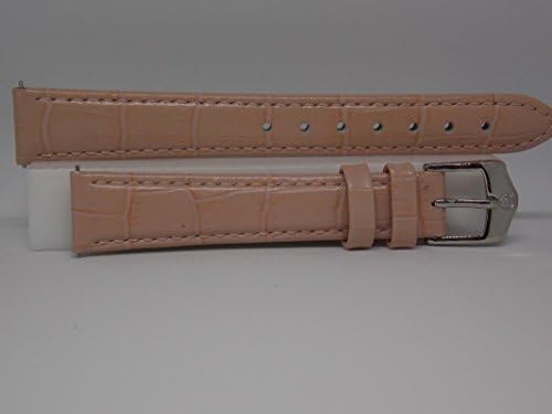 Wenger Watch Band 14mm Pink Ladies Leather Strap w/Spring Bars. Logo Buckle