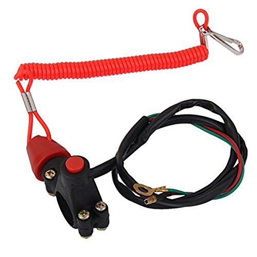 Oda Universal Engine Stop Kill Tether Switch Lanyard for ATV Racing Emergency Kill Switch ATV Quad Dirt Bike Handlebar Mount Tether Engine