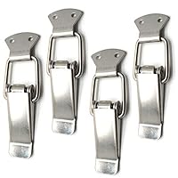 Rannb Toggle Latch Toolbox Box Spring Loaded Straight Loop Toggle Hasp Latch 130mm/5.1" Length - Pack of 4