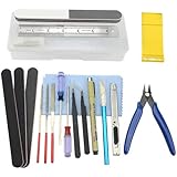 BXQINLENX Professional 20 PCS Gundam Model Tools Kit Modeler Basic Tools Craft Set Hobby Building Tools Kit for Gundam Car Model Building Repairing and Fixing(O)