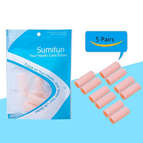 Sumifun Finger Sleeves Protectors, Gel Finger Cots, Sporting Style Silicone Thumb Finger Caps Covers Gloved Protection for Trigger Finger, Hand Eczema, Finger Cracking