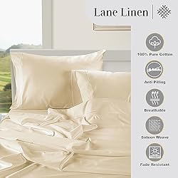 LANE LINEN 100% Cotton Pillowcases, King Size