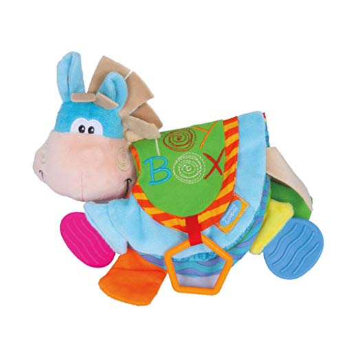 Forgun Newborn Baby Rattles Teether Toys Cute Donkey Animal Cloth Book for Toddlers Learning Early Education Toys Christmas Gift