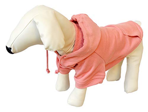 Pet Clothing Clothes Dog Coat Hoodies Winter Autumn Sweatshirt for Small Middle Large Size Dogs 11 Colors 100% Cotton 2018 New (XXL, Lotus Pink)