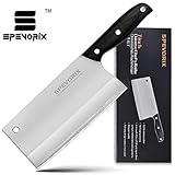 7 Inch Cleaver, Chinese Vegetable Knife High Carbon Stainless Steel Kitchen Knife with Ergonomic Handle for Kitchen and Restaurant