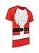 fresh tees® Santa Claus Novelty T-Shirt Christmas Shirts (X-Large) Red