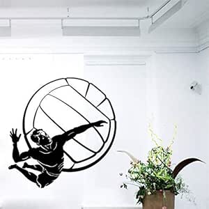 Jugador De Voleibol Niño Tatuajes De Pared Vinilo Vinilo Deportivo