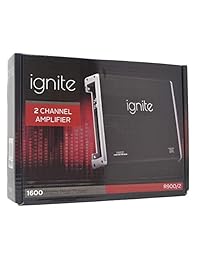 Amplificador de auto Ignite Audio de 2 canales clase A   B 1600 vatios de potencia máxima