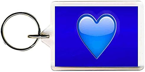 S8keMedia Emoji Blue Heart Keyring 50mm x 35mm