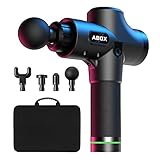 ABOX Percussion Massage Gun, Handheld Muscle Massager Electric Deep Tissue Treatment Device MG-009, with Ultra Quiet Motor, 20 Speed Strength Levels