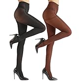 Oruolan 40D Opaque Control Top Pantyhose-Nylon Spandex Tights