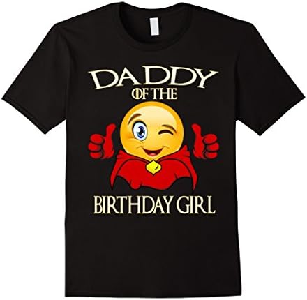 Mens Daddy of the Birthday Girl T-shirt Large Black