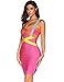 Meilun Women's Rayon Celebrity Strap Bandage Bodycon Mini Tube Dress Medium Multicolor