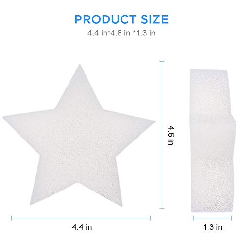 Tearcam Oil Absorbing Sponge, Star Hot Tub Scum Sponge Spa Oil Absorber for Cleaning Swimming Pool, Absorb Oil Slime Grime and Scum (White)