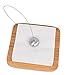 Internet's Best Bamboo Napkin Holder | Stainless Steel Ball Weight with Wire Line | Semi Flat Napkin Dispenser Wooden | 7.75 Inch