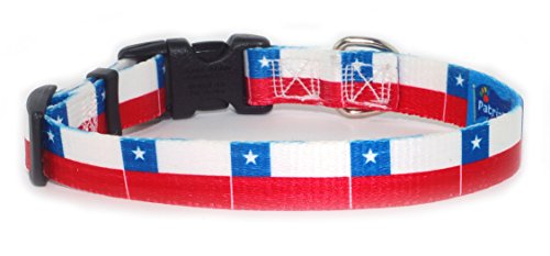 Chile Chilean Flag Dog Collar for Small, Medium, or Large Dogs by PatriaPet (Small: 9-13 in.)