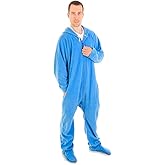 Forever Lazy Footed Adult Onesies, One-Piece Pajama Jumpsuits for Men and Women, Unisex. with Detachable Feet.