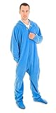 Forever Lazy Footed Adult Onesie - Bum Around Blue