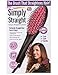 Simply Straight Ceramic Hair Straightening Brush, Black/Pink