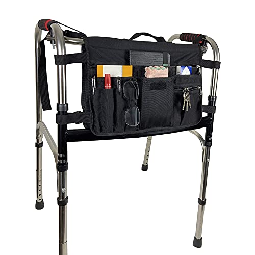 Double Sided Walker Tray Bag for Folding Standard Walkers Wheelchair
