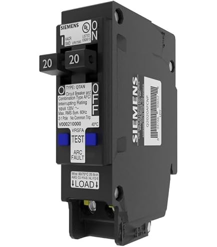 Siemens QA120AFC 20-Amp Single Pole 120-volt Plug-On Combination AFCI