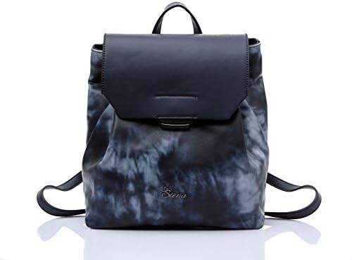 STORE CLOSING SALE!! Siena Stylish Marble Print Soft Leatherette Backpack BP017 (Navy Blue)