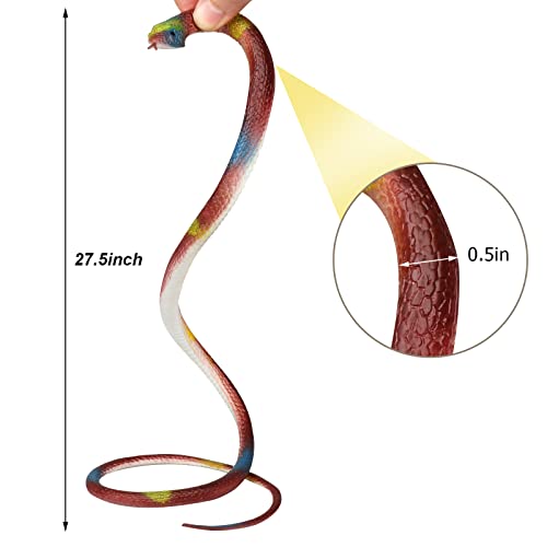 Rubber Snakes to Keep Birds Away Realistic Fake Rubber Snakes for Garden Props to Scare Birds