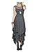 CA Mode Women's Sleeveless Floral Lace Tiered Long Irregular Party Dress