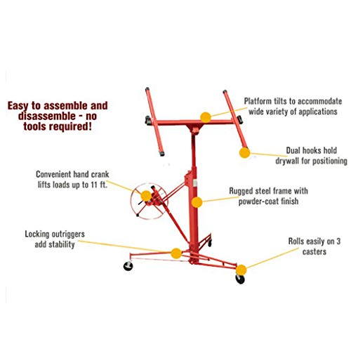 11FT Heavy Duty Drywall Lift Lifter,Drywall Panel Hoist Dry Wall