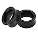 ZS Vintage Natural Brown Black Wood Organic Ear Tunnel Plugs Stretcher Gauges for Men and Women (Black,3/4