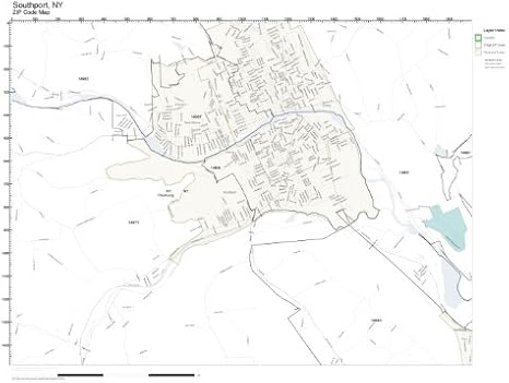 Amazon Co Jp Zipコード壁マップのサウスポート Ny Zipコードマップラミネート ホーム キッチン